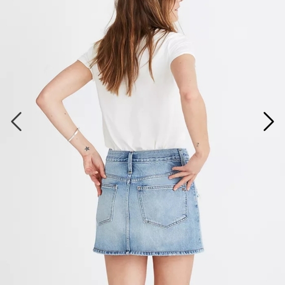 Madewell Rigid Denim Mini Skirt in Glencrest Wash Item k9948 Size 32 - Picture 2 of 4